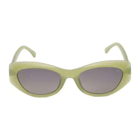 Óculos De Sol Retangular- Verde Oliva & Verde Escuro