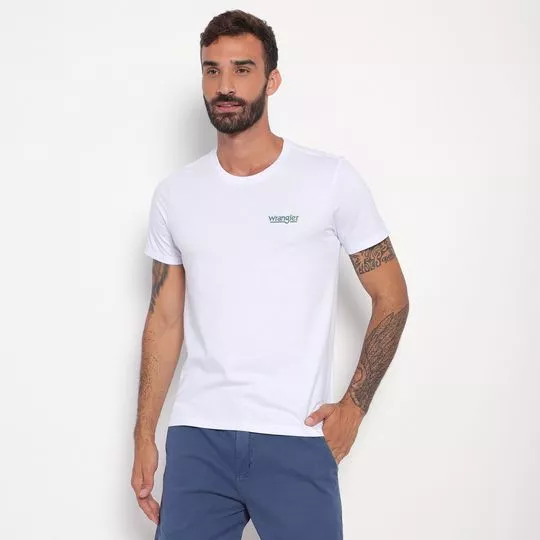 Camiseta Wrangler®- Branca & Verde