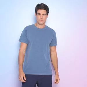 Camiseta Lisa<BR>- Azul Marinho