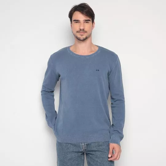 Suéter Em Tricô- Azul
