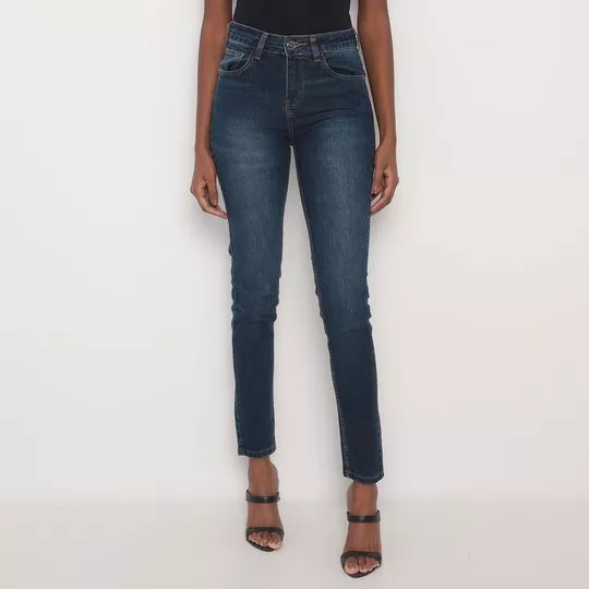 Calça Jeans Super Skinny- Azul Marinho