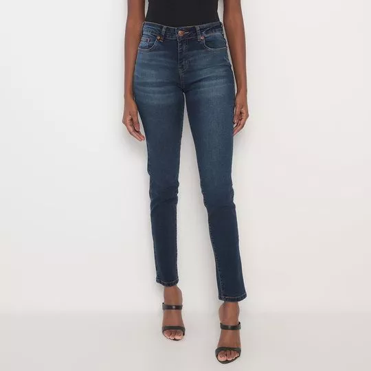 Calça Jeans Skinny- Azul Marinho