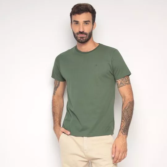 Camiseta Lisa- Verde Militar