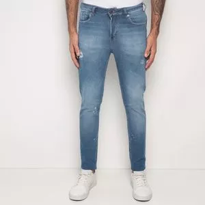 Calça Jeans Super Cool Estonada<BR>- Azul Claro