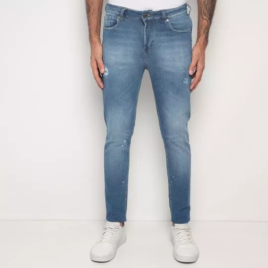 Calça Jeans Super Cool Estonada- Azul Claro