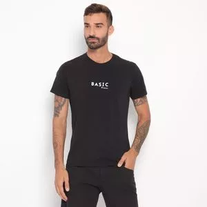 Camiseta Basic<BR>- Preta & Branca