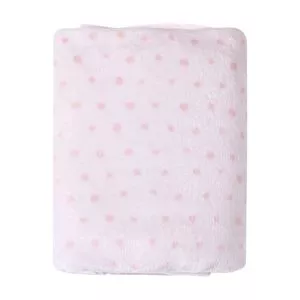 Cobertor Poá<BR>- Rosa Claro & Rosa<BR>- 90x70cm
