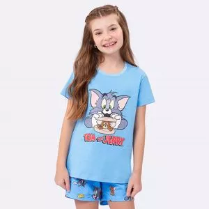 Pijama Tom And Jerry®<BR>- Azul & Vermelho<BR>- Veggi