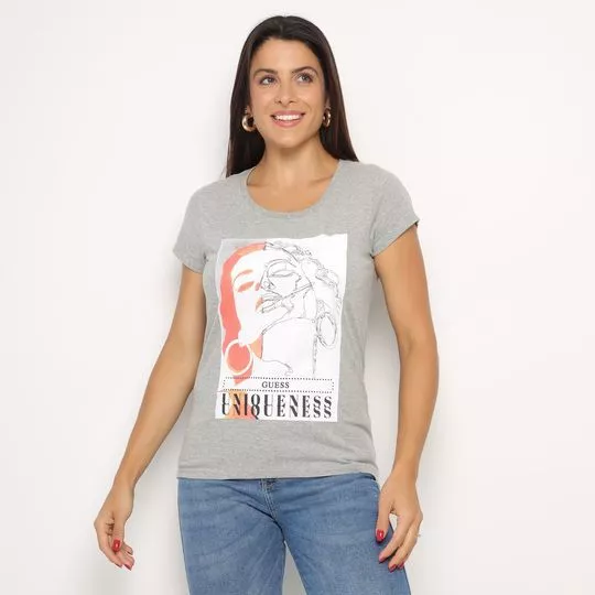 Camiseta Uniqueness- Cinza & Branca