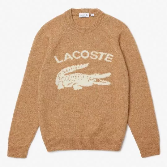 Suéter Lacoste®- Bege & Off White
