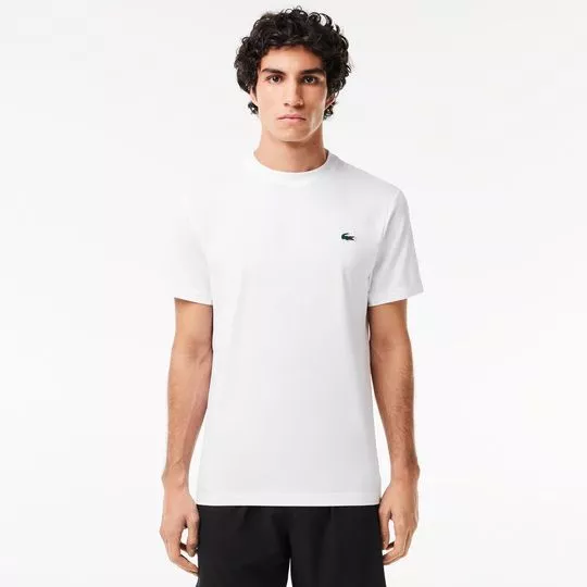 Camiseta Slim Fit Com Inscrições- Branca & Preta