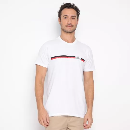 Camiseta Vide Bula®- Branca & Vermelha- Vide Bula