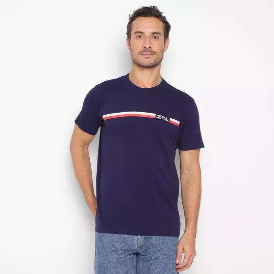 Camiseta Vide Bula®- Azul Marinho & Vermelha- Vide Bula