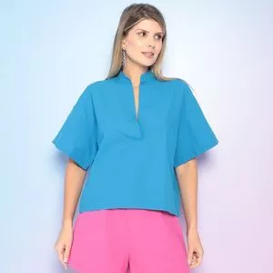 Blusa Lisa<BR>- Azul