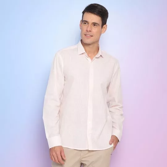 Camisa Com Bordado- Off white