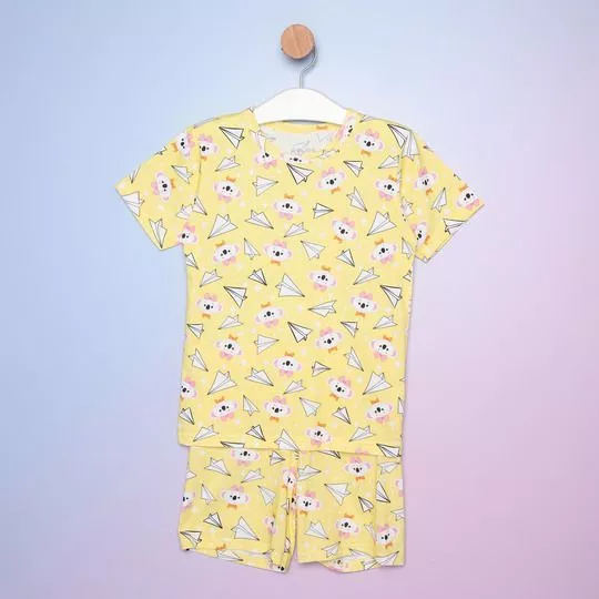 Pijama Lilica®- Amarelo & Rosa