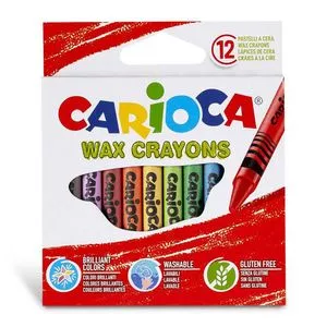 Jogo Giz De Cera Carioca Wax<BR>- 12Pçs<BR>- Carioca