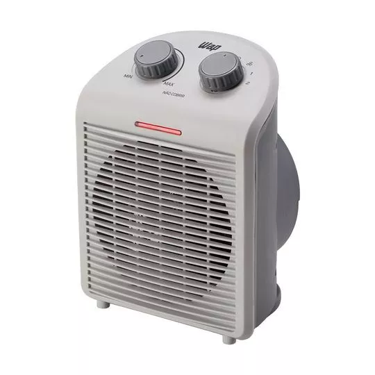 Aquecedor Air Heat- Branco & Cinza- 25,3x19x13,3cm- 127V- 1500W