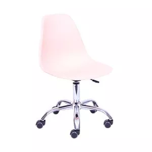 Cadeira Eames<BR>- Salmão & Prateada<BR>- 93x47x41cm<BR>- Or Design