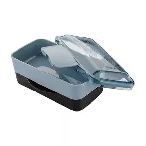Lunch Box<BR>- Preta & Azul Claro<BR>- 10x19,7x13cm<BR>- Electrolux