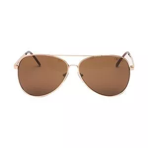 Óculos De Sol Aviador<BR>- Marrom & Dourado<BR>- Triton