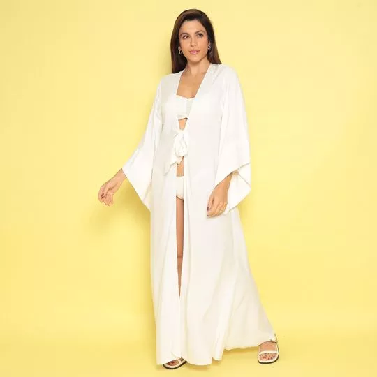 Kimono Liso- Off White