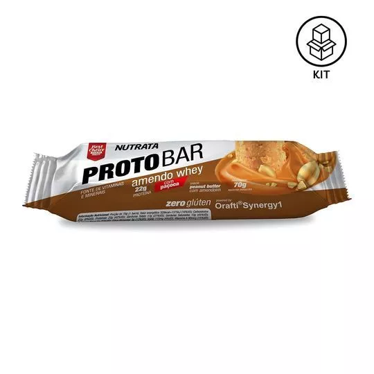 Protobar Whey- Amendoim- 8 Unidades