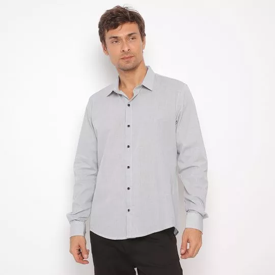 Camisa Quadriculada- Off White & Preta