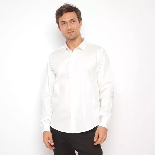 Camisa Acetinada- Off White