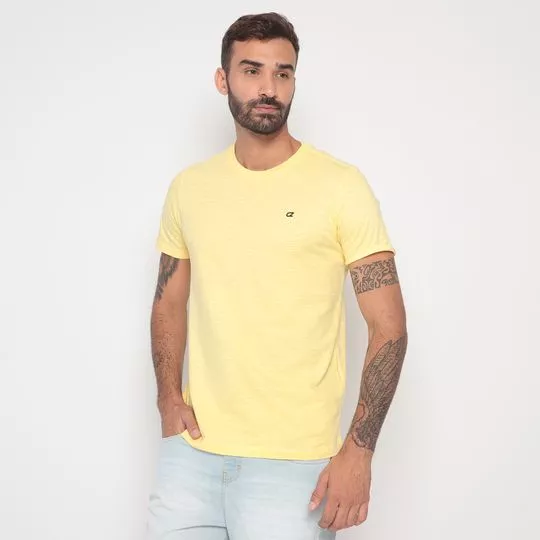 Camiseta Em Flamê- Amarela