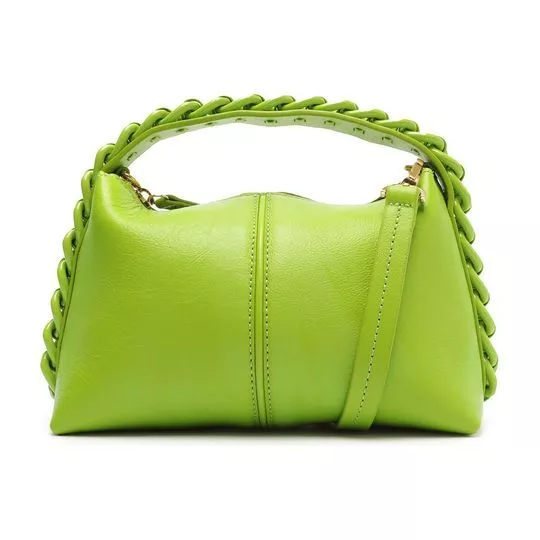 Bolsa De Mão Em couro- Verde Limão