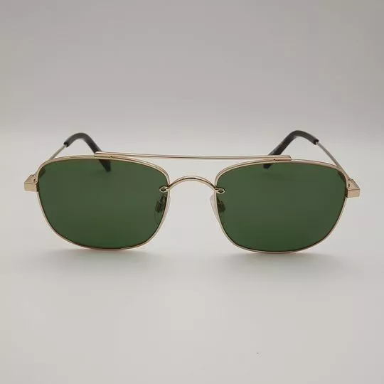 Óculos De Sol Aviador- Dourado & Verde- BALLY