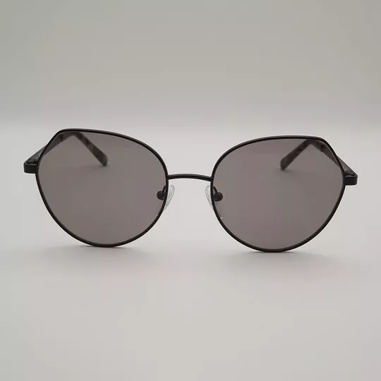 Óculos De Sol Arredondado- Preto- DVF