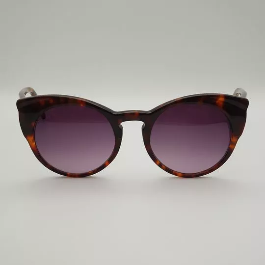 Óculos De Sol Gatinho- Marrom Escuro & Roxo Escuro- JUST CAVALLI