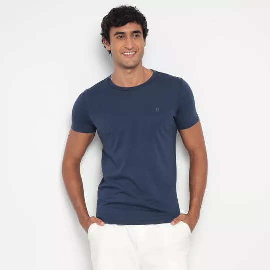 Camiseta Logo- Azul Marinho