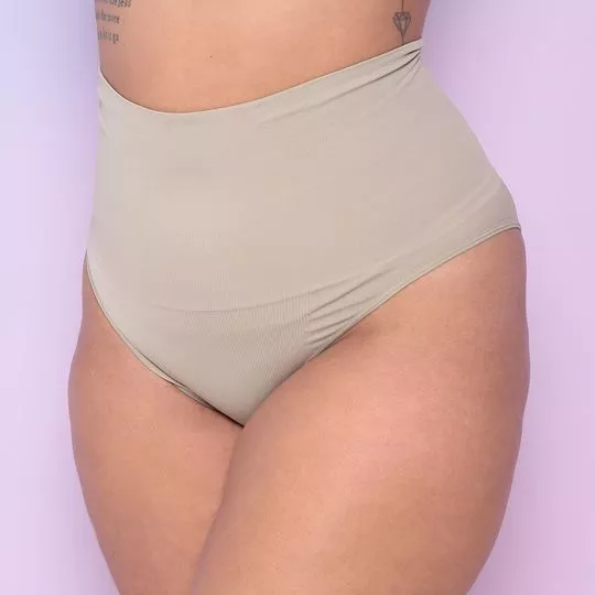 Calcinha Hot Pant Modeladora- Bege