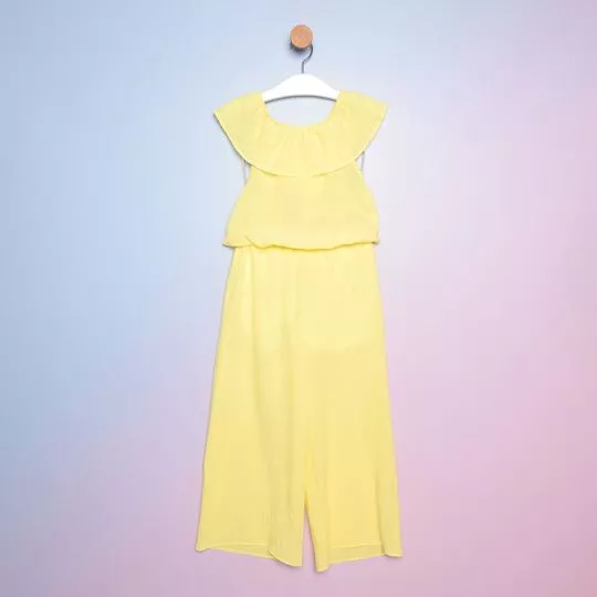 Conjunto De Blusa & Calça Pantalona - Amarelo - Mon Sucré