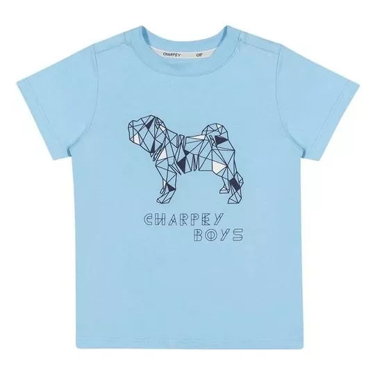 Camiseta Charpey®- Azul Claro & Preta