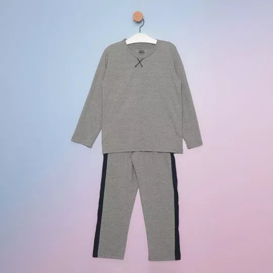 Pijama Liso- Cinza