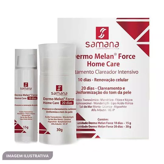 Tratamento Clareador Dermo Melan Force Total 30 dias- 2 unidades- Samana