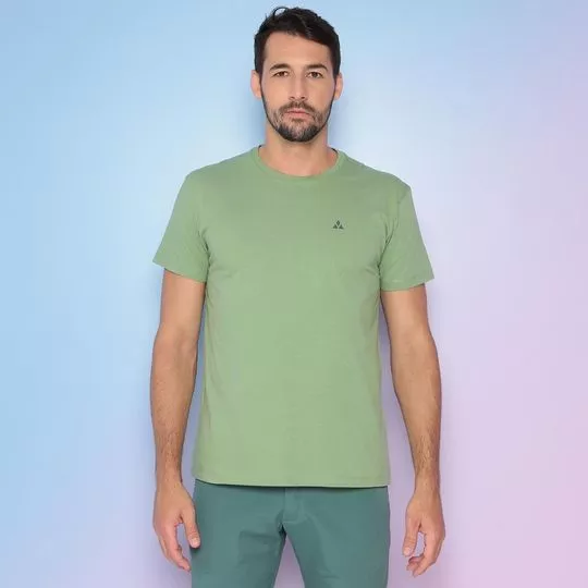 Camiseta Com Logo- Verde Claro