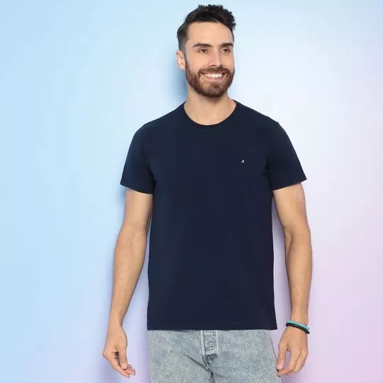 Camiseta Replay®- Azul Marinho- Replay