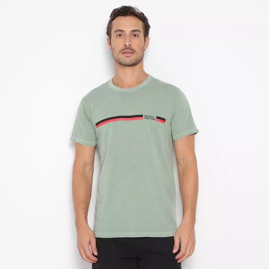 Camiseta Vide Bula®- Verde Claro & Vermelha- Vide Bula