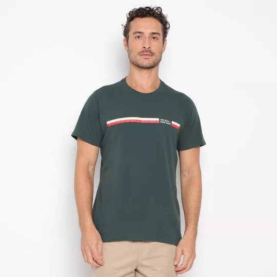 Camiseta Vide Bula®- Verde Escuro & Vermelha- Vide Bula