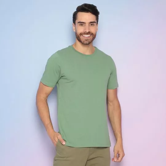 Camiseta Lisa- Verde Claro- Rovitex