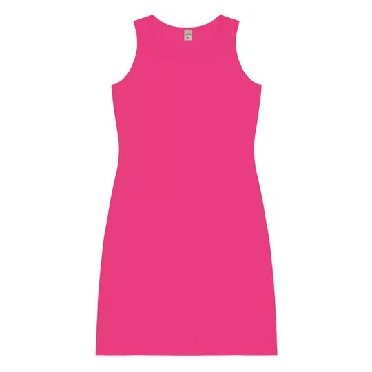 Vestido Curto Canelado- Pink- Rovitex
