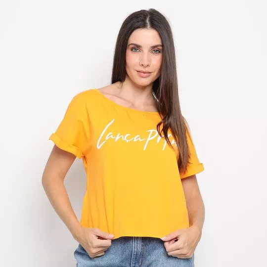 Camiseta Lança Perfume®- Amarela & Branca- Lança Perfume