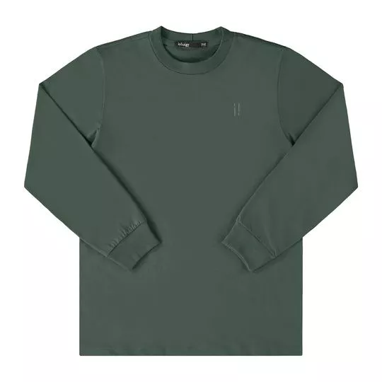 Camiseta Com Bordado- Verde Militar- Ioluig