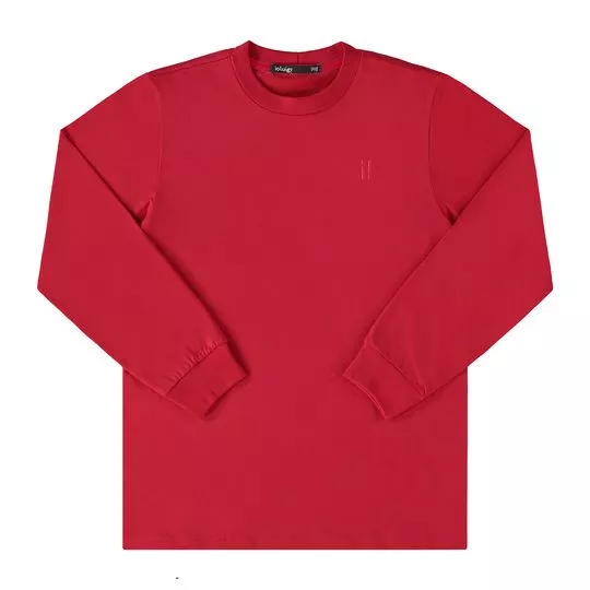 Camiseta Com Bordado- Vermelha- Ioluig