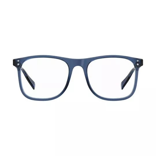 Armação Quadrada Para Óculos De Grau- Azul Escuro- Levi's